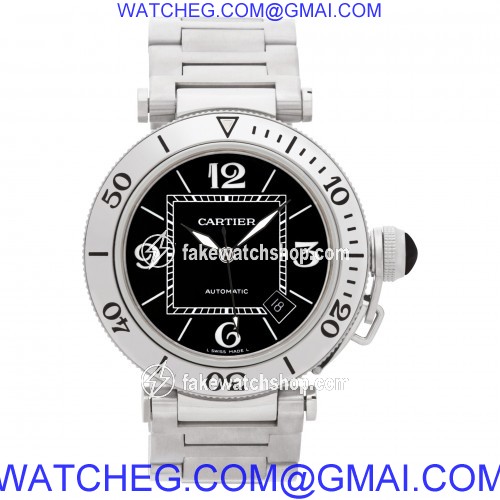 Cartier w31080m7 Pasha Seatimer Automatic Male Stainless Steel 2