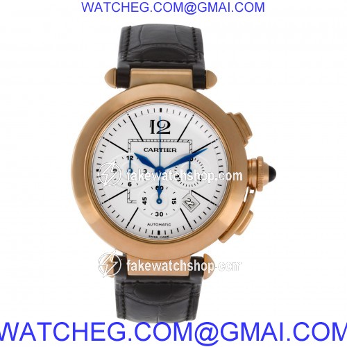 Cartier w3019951 Pasha Automatic Male 18k Pink Gold 2