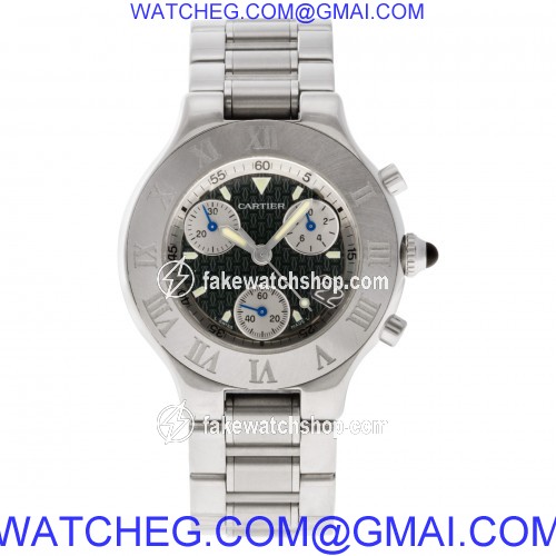 Cartier 2424 Chronoscaph 21 Quartz Unisex Stainless Steel 2