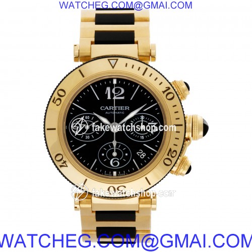 Cartier W301970M Pasha Seatimer Automatic Male 18k yellow gold 2