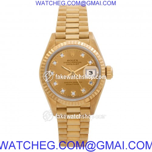 Rolex 6917 Datejust Automatic Female 18k Yellow Gold 2