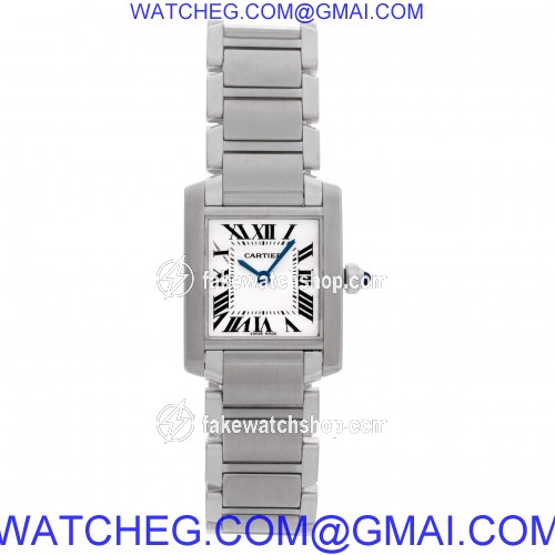 Cartier 2384 Tank Francaise Quartz Female Stainless Steel 2