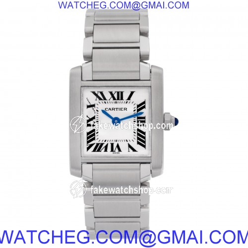 Cartier W51008Q3 Tank Francaise Quartz Female Stainless Steel 2