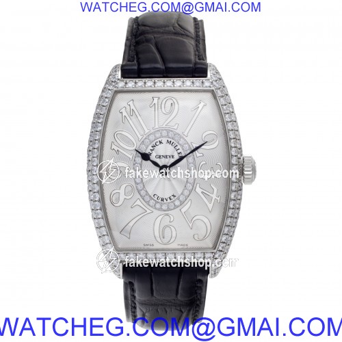Franck Muller 2852 QZ D CD 1R Curvex Quartz Unisex 18k White Gold 2