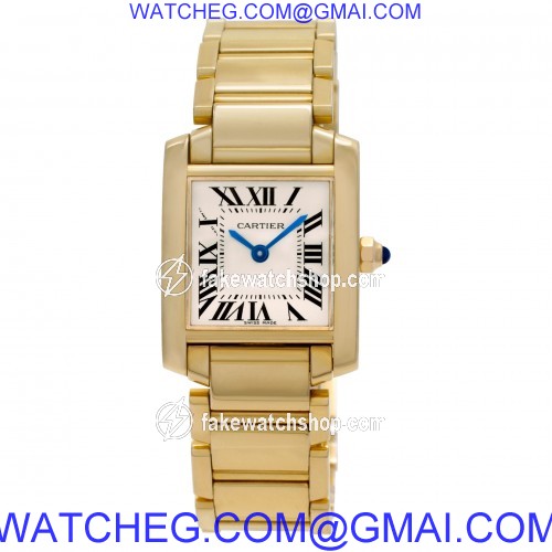 Cartier W50002N2 Tank Francaise Quartz Female 18k yellow gold 2