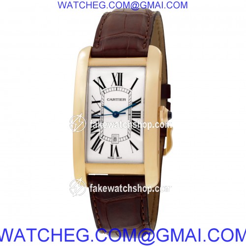 Cartier W56033156 Tank Americaine Automatic Unisex 18k Yellow Gold 2