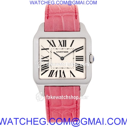 Cartier W2007051 Santos Dumont Manual Unisex 18k White Gold 2