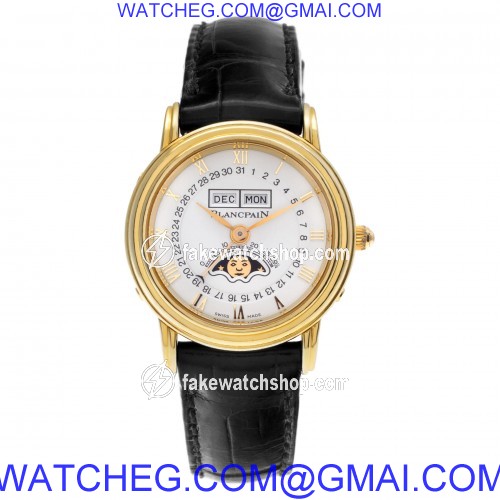Blancpain 6395 1418 58 Leman Automatic Female 18k yellow gold 2