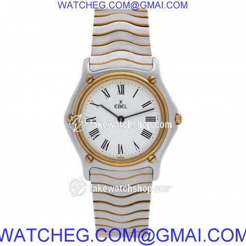 Ebel 12976 Classic Wave Quartz Female 18k gold & Stainless Steel 2
