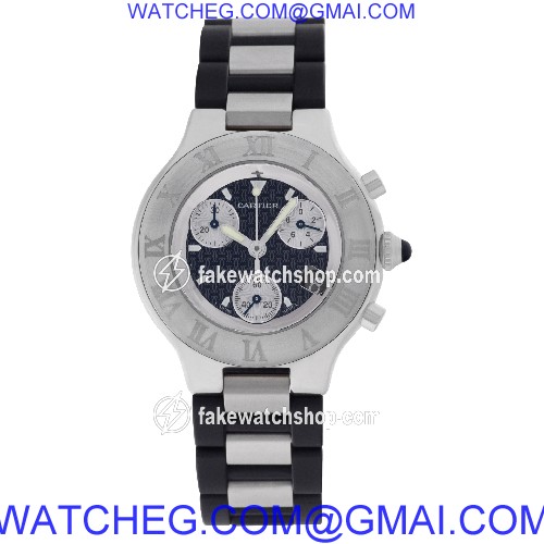Cartier W10125U2 Chronoscaph 21 Quartz Male Stainless Steel 2