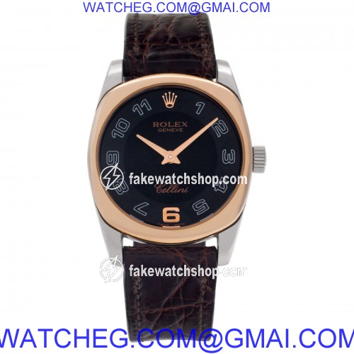 Rolex 6229/9 Cellini Quartz Female 18k White and Pink Gold 2