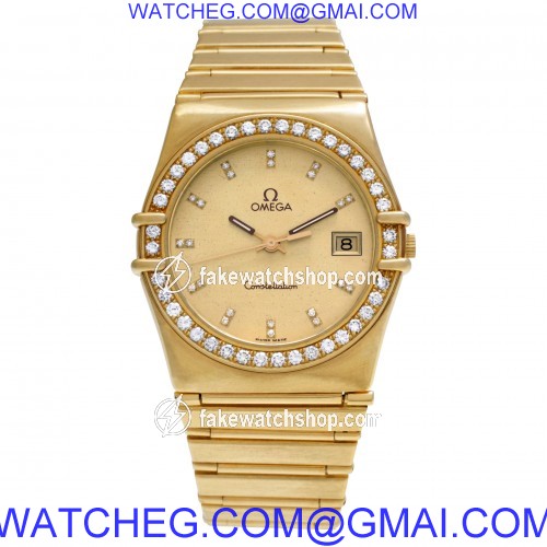 Omega 4961080 Constellation Quartz Unisex 18k yellow gold 2