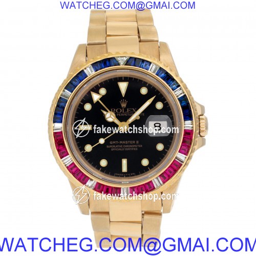 Rolex 16718 GMT-Master II Automatic Unisex 18k yellow gold 2