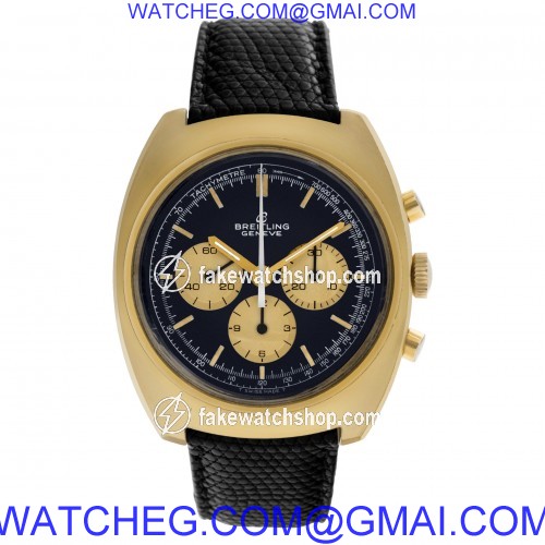 Breitling 9757 Chronograph Manual Male Gold Plate 2