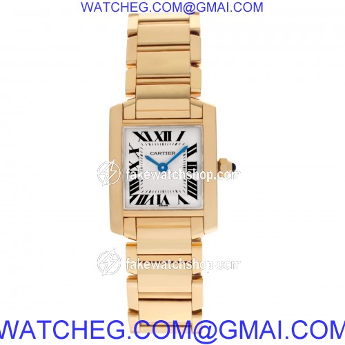 Cartier W50002N2 Tank Francaise Quartz Female 18k Yellow Gold 2