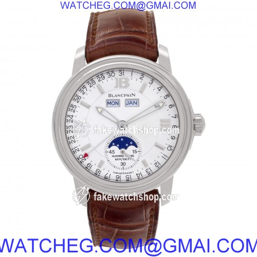 Blancpain 3563-1527-53 Villeret Automatic Male 18k White Gold 2