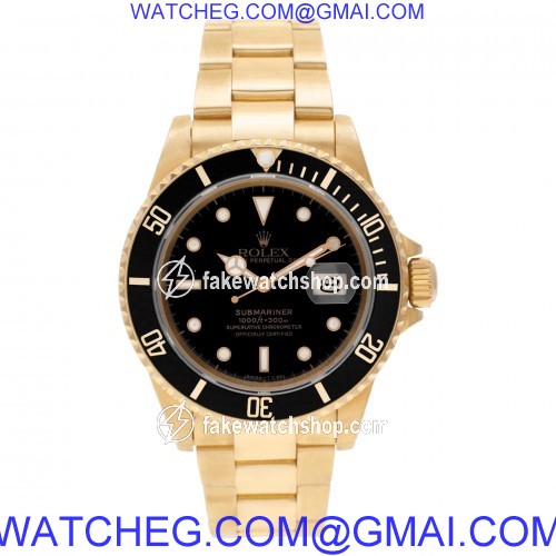 Rolex 16808 Submariner Automatic Unisex 18k yellow gold 2