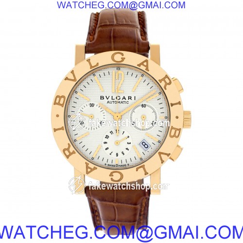 Bvlgari BB38GLCH Diagono Automatic Unisex 18k yellow gold 2