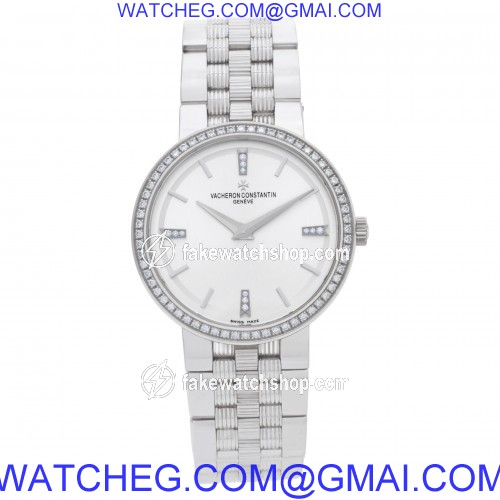 Vacheron Constantin 25557 Traditionnelle Quartz Unisex 18k White Gold 2