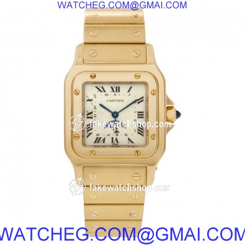 Cartier 819901 Santos Quartz Unisex 18k yellow gold 2