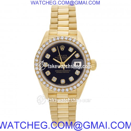 Rolex 69138 Datejust Automatic Female 18k Yellow Gold 2
