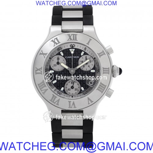 Cartier W10125U2 Chronoscaph Quartz Unisex Stainless Steel 2