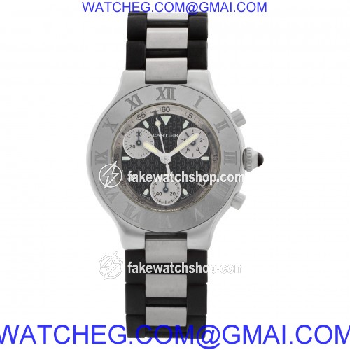 Cartier W10125U2 Chronoscaph 21 Quartz Unisex Stainless Steel 2