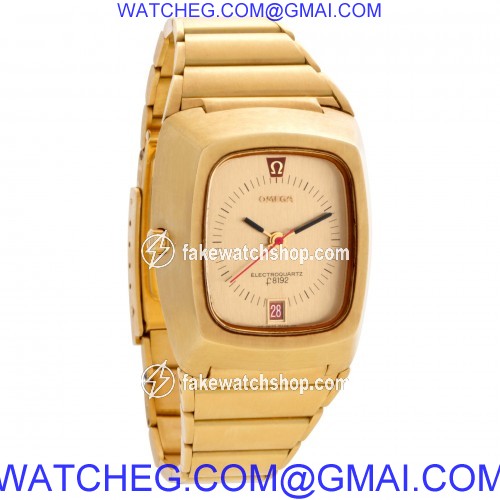 Omega 196.005 Electroquartz Quartz Male 18k yellow gold 2