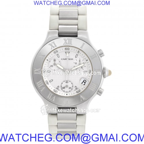 Cartier w10184U2 Chronoscaph 21 Quartz Unisex Stainless Steel 2