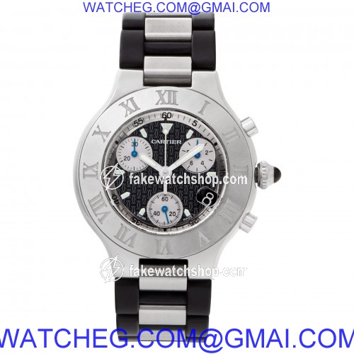 Cartier W31018H3 Chronoscaph 21 Quartz Unisex Stainless Steel 2