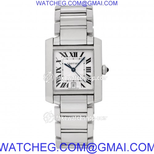 Cartier W50011S3 Tank Francaise Automatic Unisex 18k White Gold 2