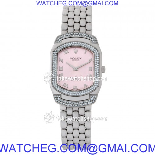 Rolex 6693 Cellini Quartz Female 18k White Gold 2