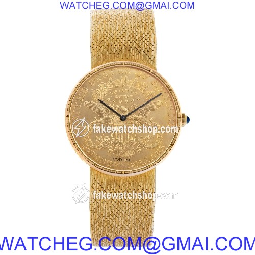 Corum 8890 $20 Coin Quartz Male 18k yellow gold 2