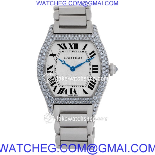 Cartier WA5038W9 Tortue Manual Female 18k White Gold 2