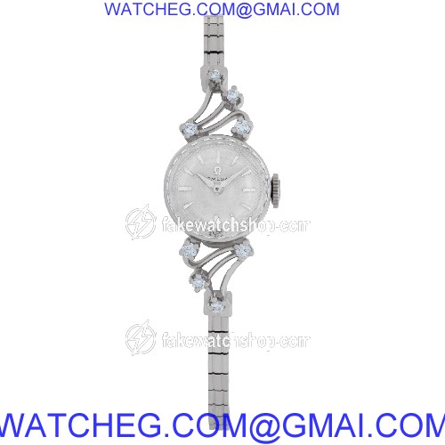 Omega A7575 Cocktail Manual Female 18k White Gold 2