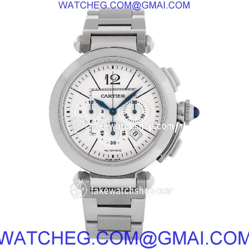 Cartier w31085m7 Pasha 42mm Automatic Male Stainless Steel 2