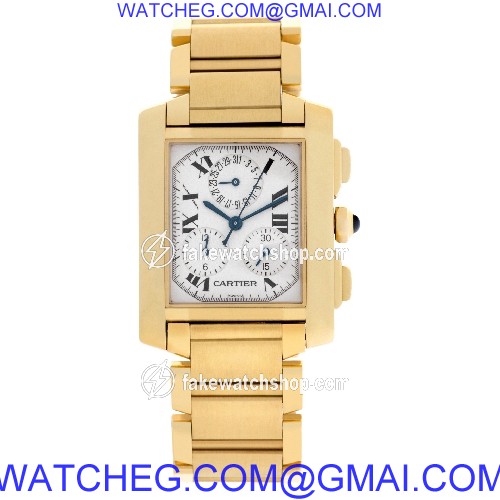 Cartier W50005R2 Tank Francaise Quartz Male 18k yellow gold 2