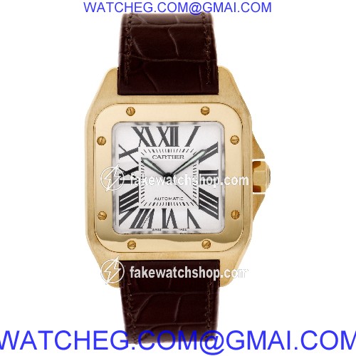 Cartier W20112Y1 Santos 100 Automatic Male 18k yellow gold 2