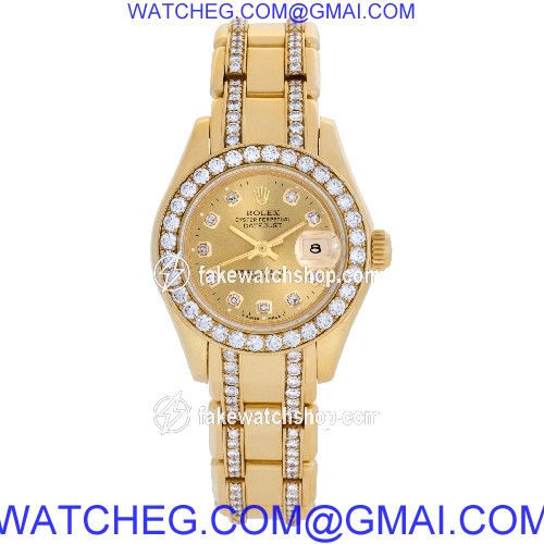 Rolex 69298 Pearlmaster Automatic Female 18k yellow gold 2