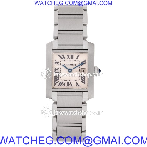 Cartier W51011Q3 Tank Francaise Quartz Female Stainless Steel 2