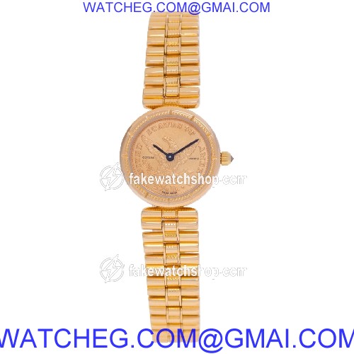 Corum 1852 $2.50 gold coin Quartz Female 18k yellow gold 2