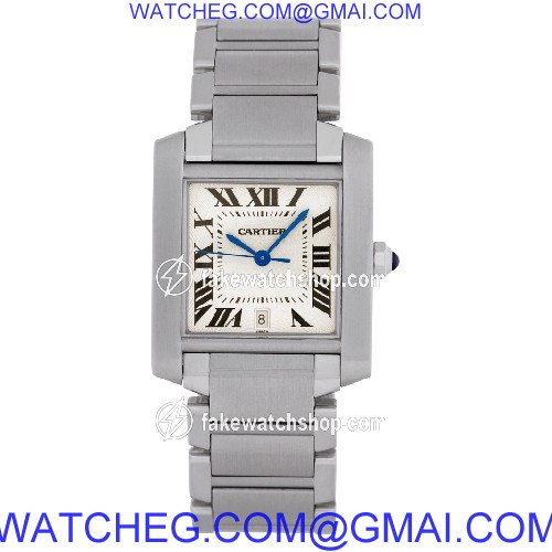 Cartier W51002Q3 Tank Francaise Automatic Unisex Stainless Steel 2