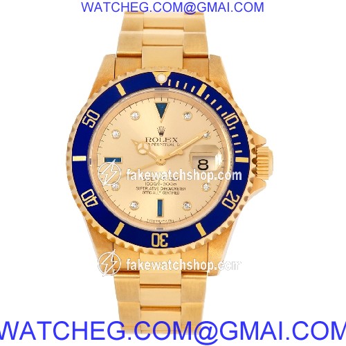 Rolex 16618 Submariner Automatic Male 18k yellow gold 2