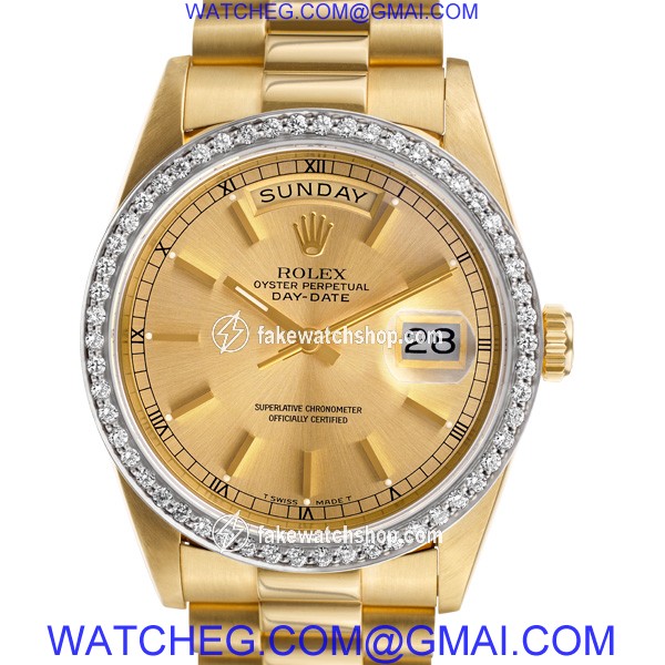 Rolex 18238 Day-Date Automatic Male 18k White Gold 2