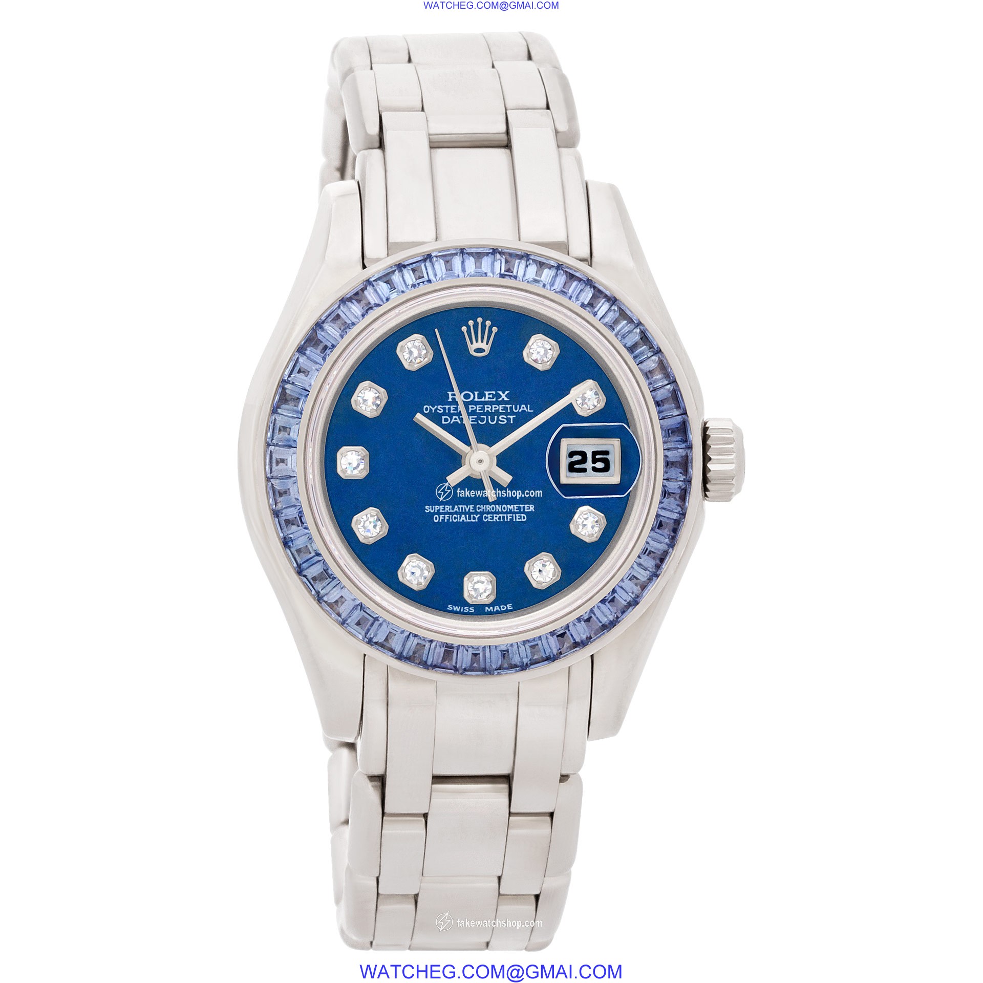 Rolex 80309 Pearlmaster Automatic Female 18k White Gold 2