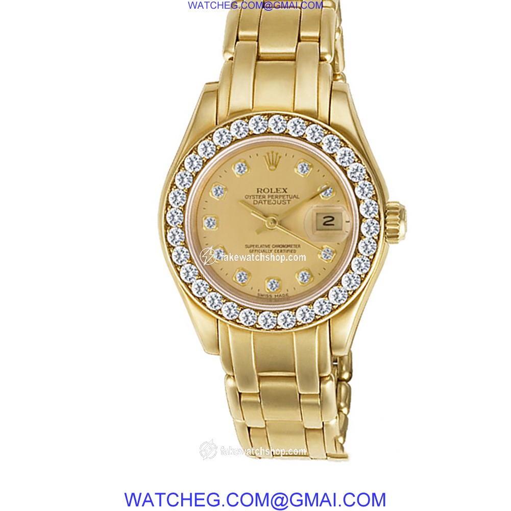 Rolex 69298 Pearlmaster Automatic Female 18k yellow gold 2