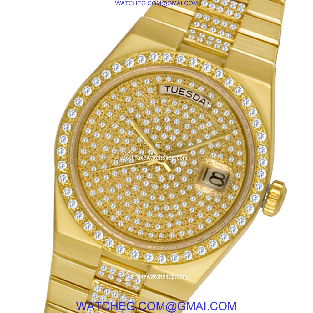 Rolex 19018 Oysterquartz Day Date Quartz Male 18k yellow gold 2
