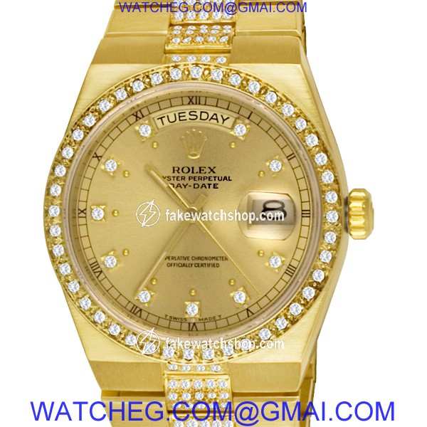 Rolex 19018 Oysterquartz Day Date Quartz Male 18k yellow gold 2