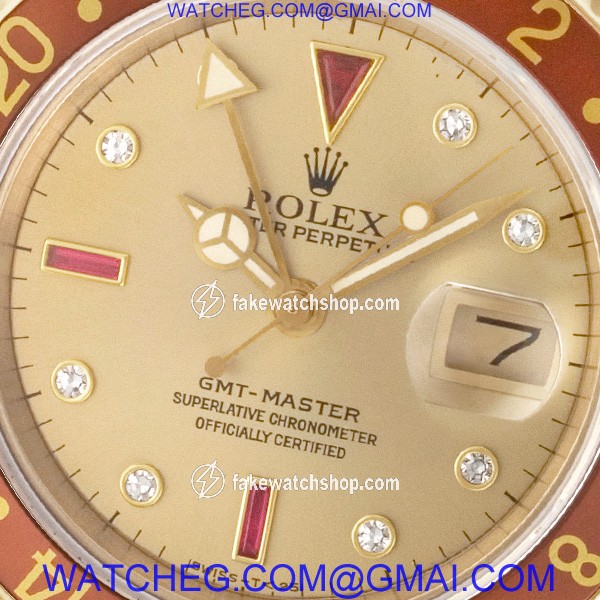 Rolex 16758 GMT-Master Automatic Male 18k yellow gold 2
