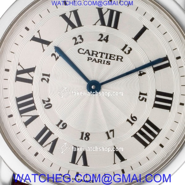 Cartier 2452 b Ronde Solo Manual Male Platinum 2